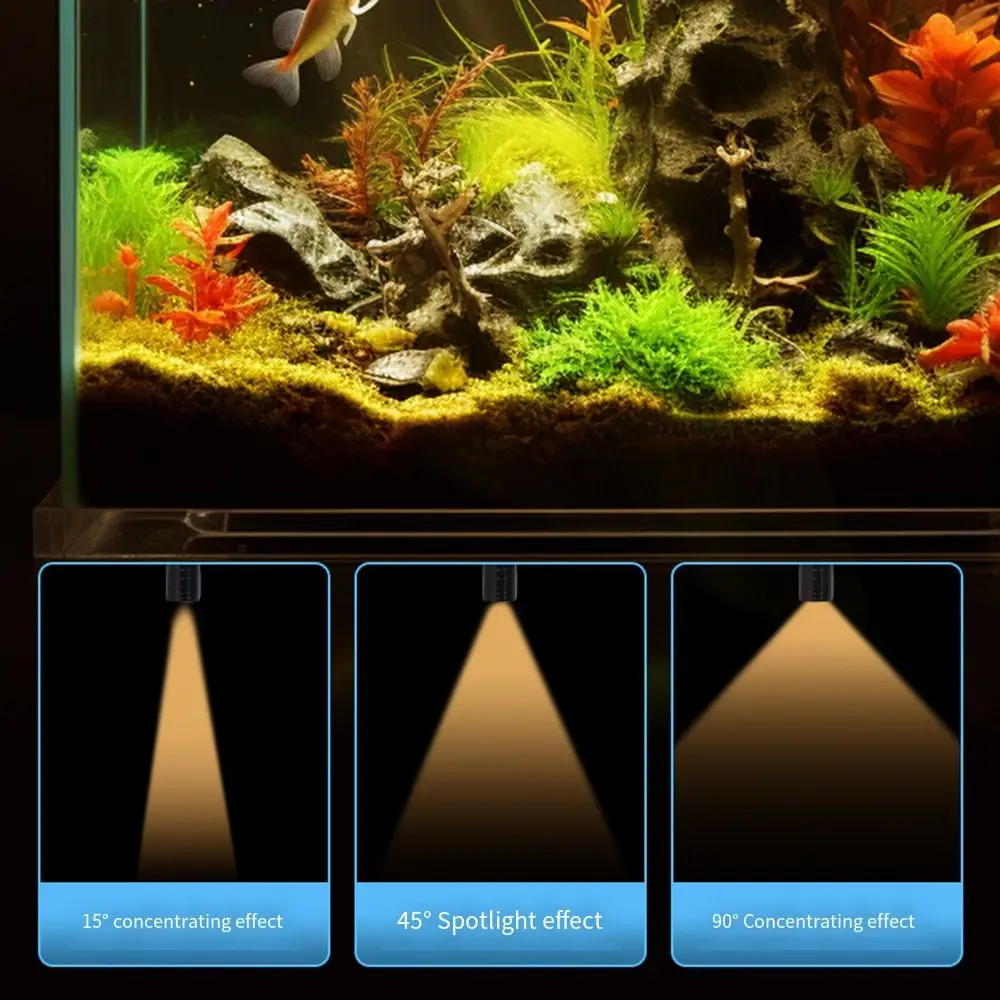 

Adjustable Mini Clip-on Lamp USB 3W LED Aquarium Light Energy Saving 360 Degree Rotation Fish Tank Clip Lamp Home Decorations
