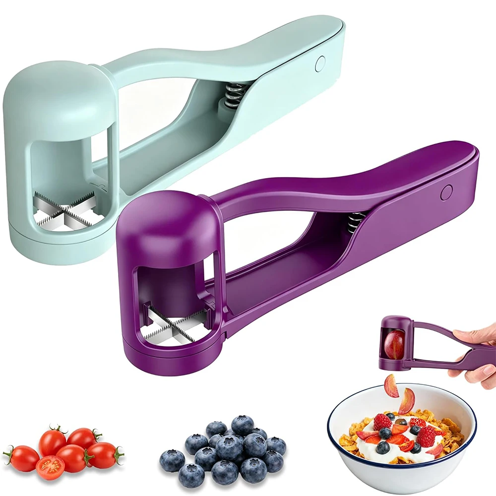 Grape Cutter Grape Slicer for Toddlers One Second Grape Cherry Tomato Strawberry Cutter Quarter Slicer Kitchen Gadget