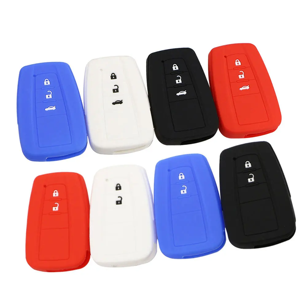 TPU Car Key Case Full Cover Shell pour Toyota Prius Camry CorTrustCHR C-HR RAV4 Land Cruiser Prado Porte-clés Accessoires