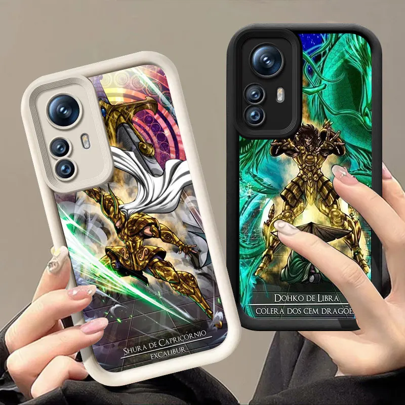 Funda de teléfono de Anime Saint-Seiya para Xiaomi POCO F5 M3 M4 M6 Plus X3 X5 X6 Pro 5G F3 X4 GT NFC C55 C61 C65 C75 F4 M5S