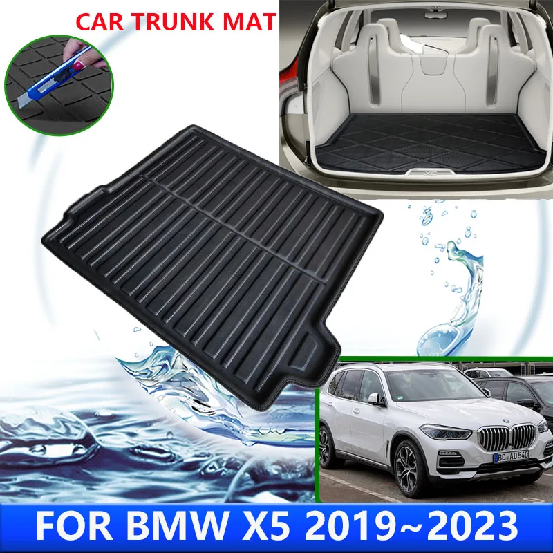 

Подходит для BMW X5 G05 2019 ~ 2023 2020 2021 2022, защитная накладка для багажника автомобиля, водонепроницаемая подкладка, противообрастающие напольные коврики, аксессуары