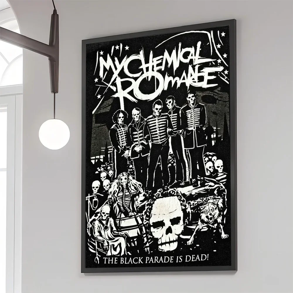 1PC My C-Chemical R-Romance Band Poster Movie Sticky Posters Retro Kraft Paper Sticker Room Bar Cafe Aesthetic Art Wall Painting - view 2
