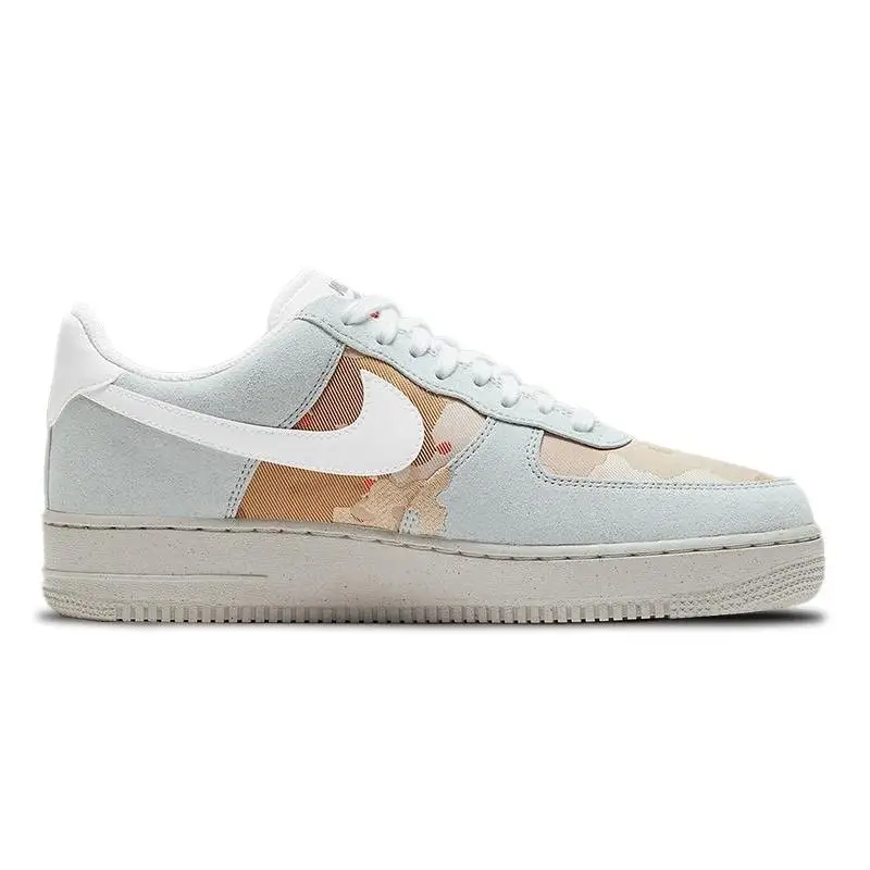 Nike Air Force รองเท้าผ้าใบปักลายสำหรับ DD1175-001, รองเท้าผ้าใบลายพรางทะเลทราย1ต่ำ '07 LX