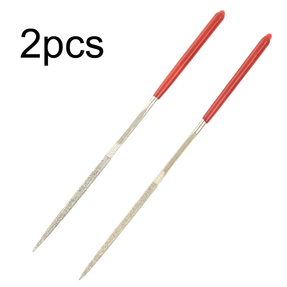 2pcs Square Rectangle Diamond Needle File For Metal Stone Glass Ceramic Wood Polishing Carving Craft Files DIY Wood Rasp File