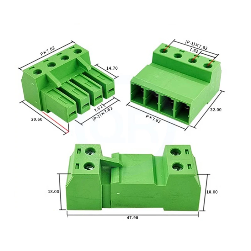 (1 Piece) XK2EDGSKR-7.62mm 32A High Current Solderless Docking Plug Unplug Airborne 2P~12P Plug Socket