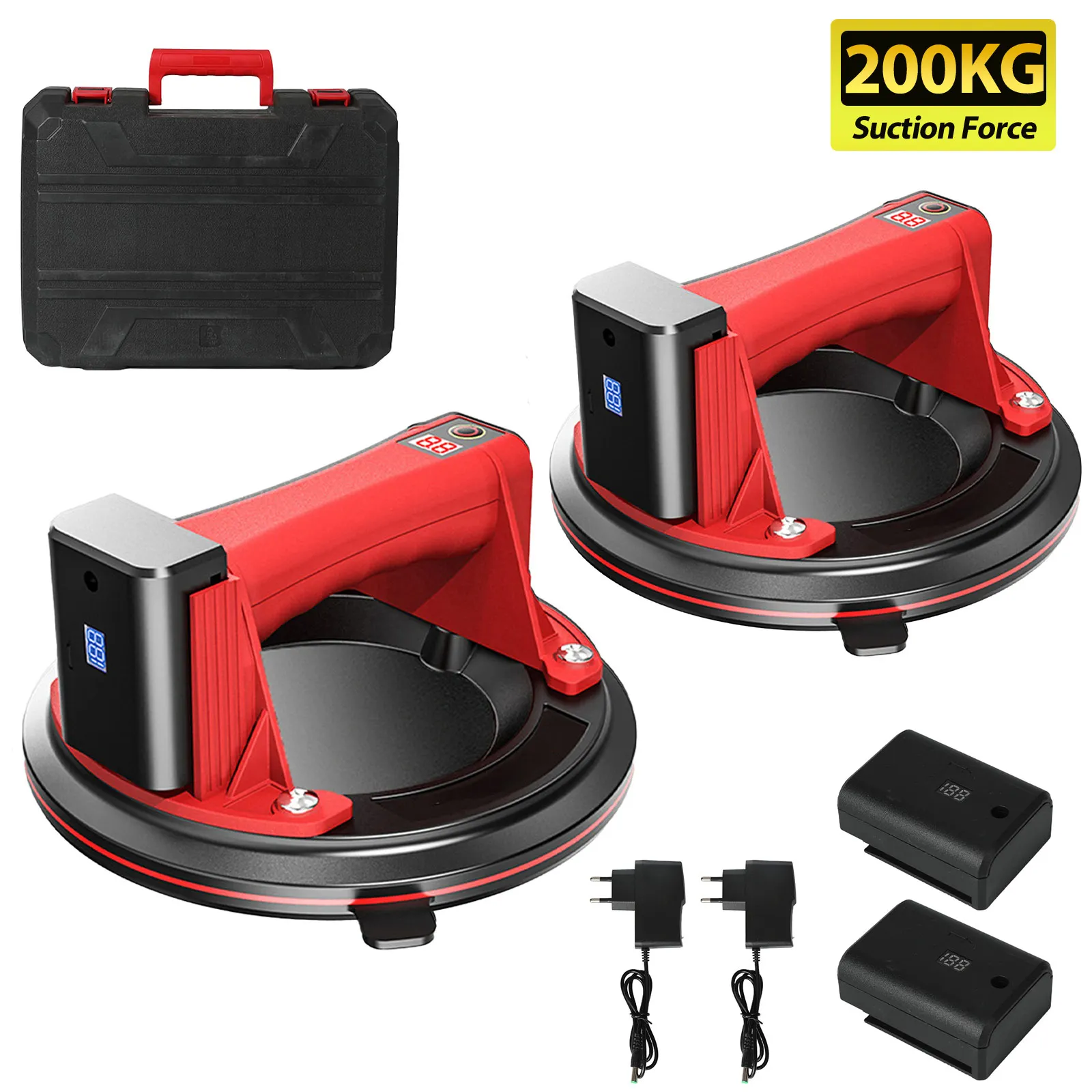 200kg capacidade de carga 8 Polegada elétrica ventosa a vácuo levantador de vidro portátil resistente para mover grande telha de granito