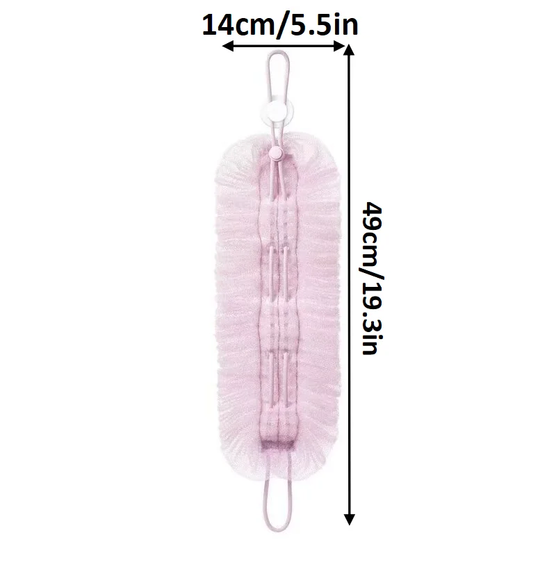 Stretchable Loofah Back Scrubber All-In-One Long Bath Sponge Exfoliating Bath Ball for Deep Cleaning And Hygiene
