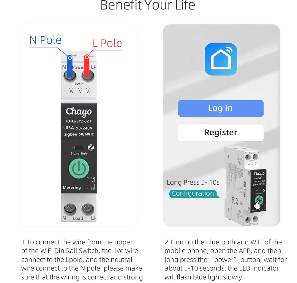 Tuya wifi/zigbee mcb smart stromsc halter über strom unter spannung schutz strommessung 1-63a fernbedienung schalter – Detail 36