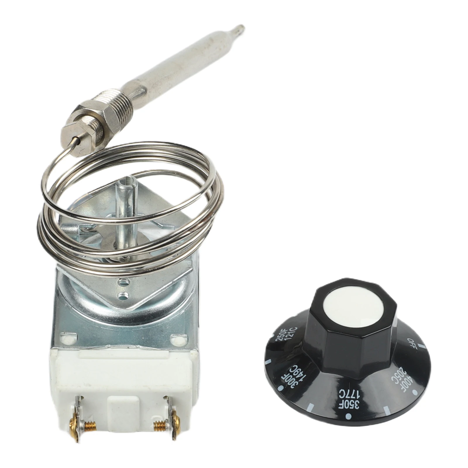 Commercial Kitchen Equipment Part Low Voltage Control Gas Fryer Thermostat Multiple Applications Nickel-Plated Copper Probe