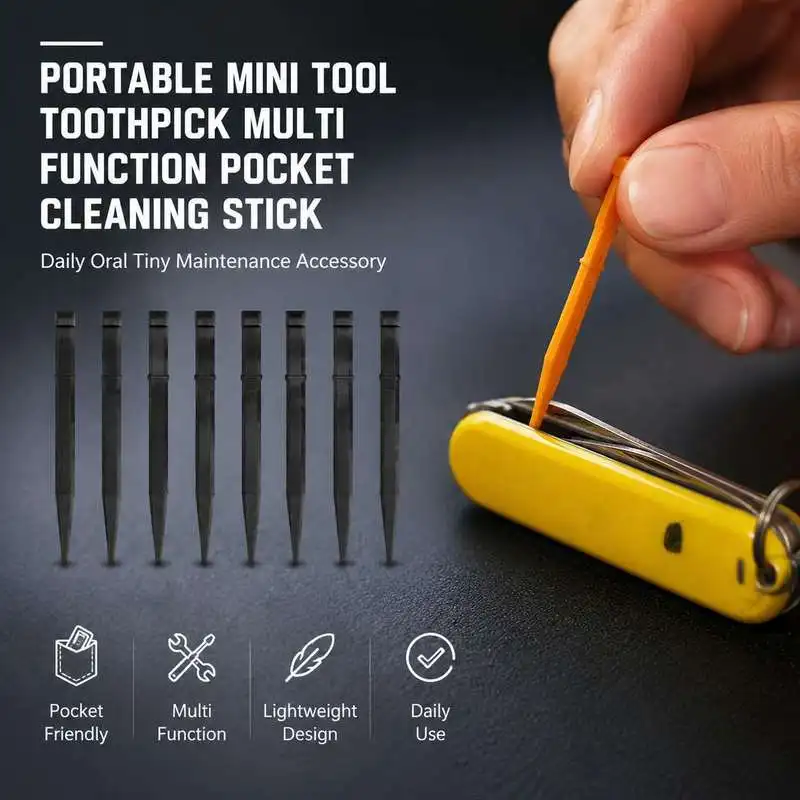 Portable Mini Tool Toothpick Multi Function Pocket Cleaning Stick Daily Oral Tiny Maintenance Accessory