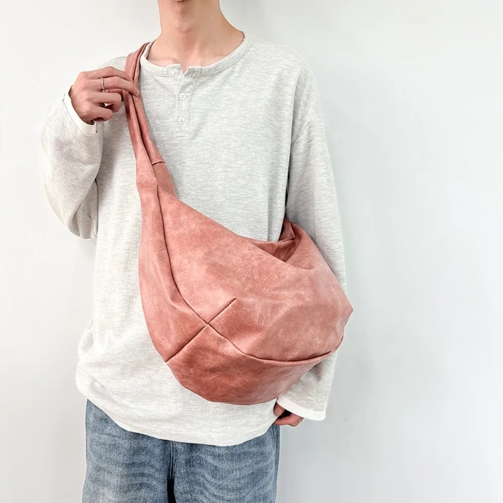 Sac à bandoulière en cuir PU de Style japonais, grande capacité, multifonctionnel, sac de poitrine décontracté, Streetwear, sac à bandoulière pour les déplacements