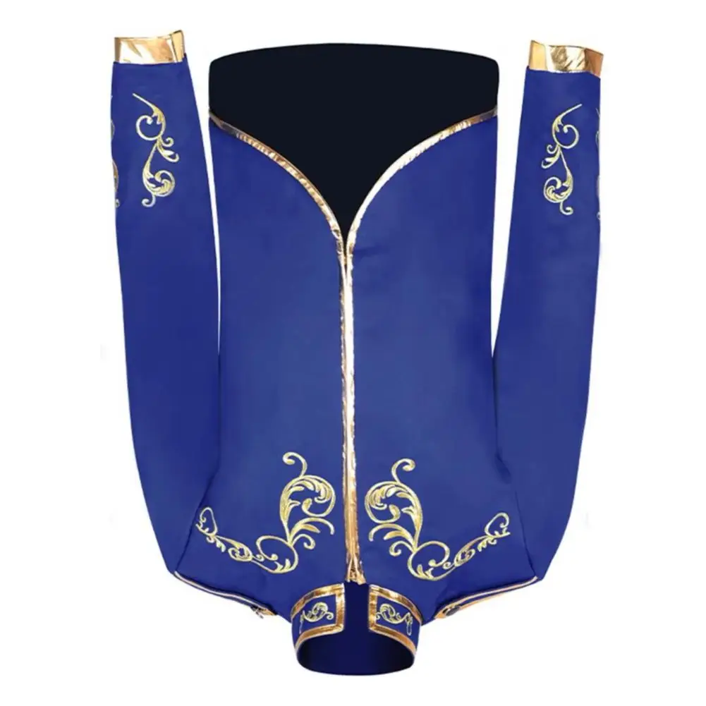 

Golden Embroidered Men Jacket Halloween Outfit Jacket 2025 Halloween Costume Party Dress Code Gold Embroidery Suit Jacket