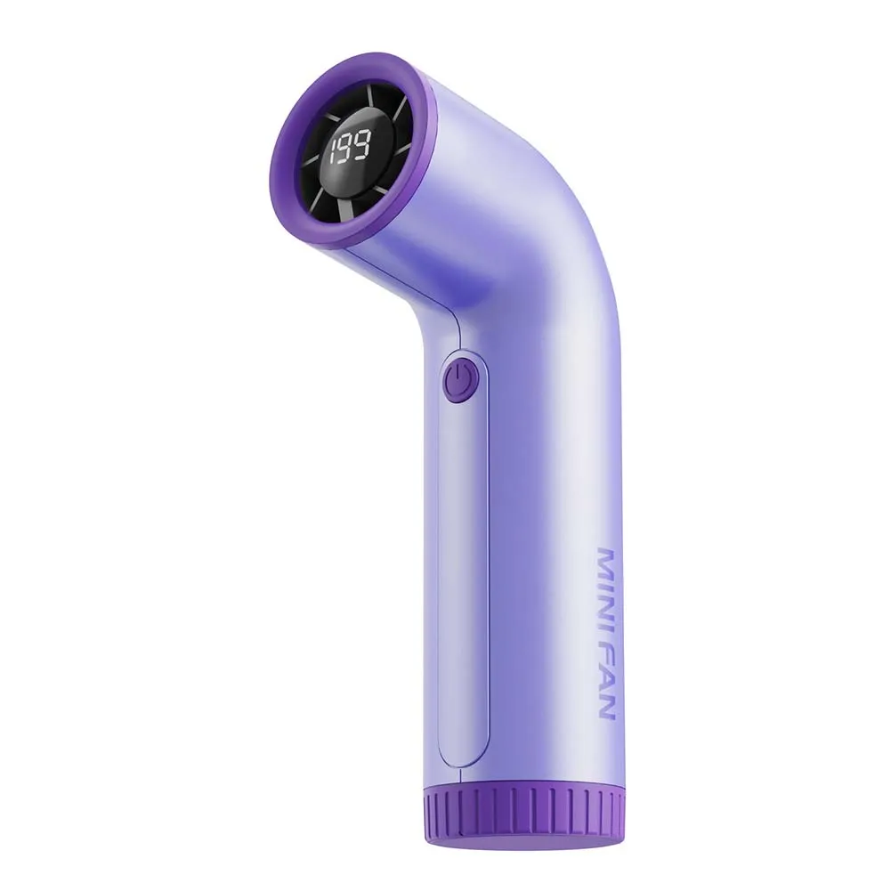 199 Speed Fan Digital Display Fan Camping Traveling Abs Material Compact Size Customizable Airflow Lightweight Design