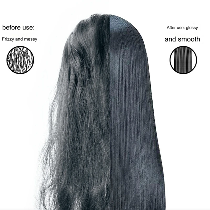 ABXH-plancha de pelo recargable, alisador de pelo negativo, pelo rizado, peine rizador eléctrico de doble uso