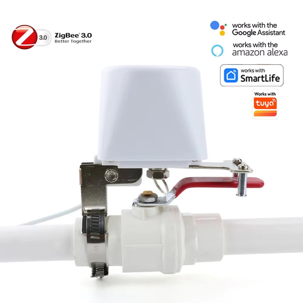 WiFi Water Valve Zigbee Gas Shutoff Timer Garden Faucet Controller Support Alexa Google Assistant for TUYA SmartLife app