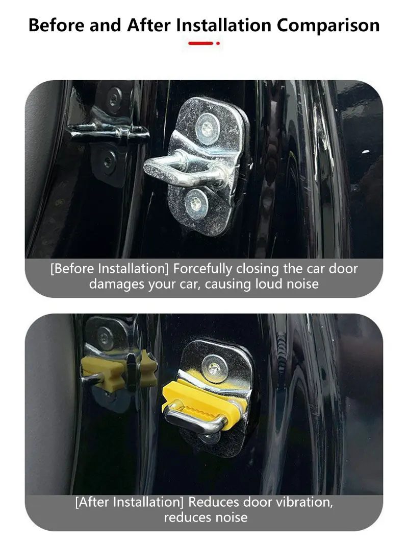 Universeller Autotür-Stoßdämpfer, Schalldämpfer, Vibrationsdämpfer, Pufferkissen für Autotürschlösser – Detail 8