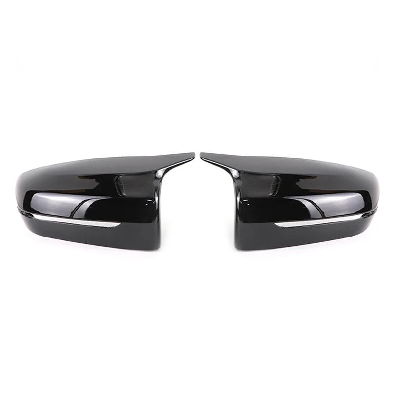 2Pcs Car Bright Black Side Rear View Mirror Cover Replacement For BMW 3 4 5 7 Series G20 G22 G30 G31 G38 G11 G12 2016 - 2022