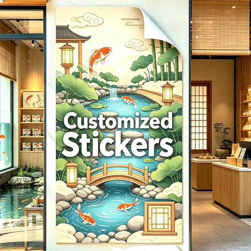 Any Size 100cm Custom StickerIndoor Outdoor Hotel Shop Hairdressing Warning Message Bookstore Commercial Advertising promotion