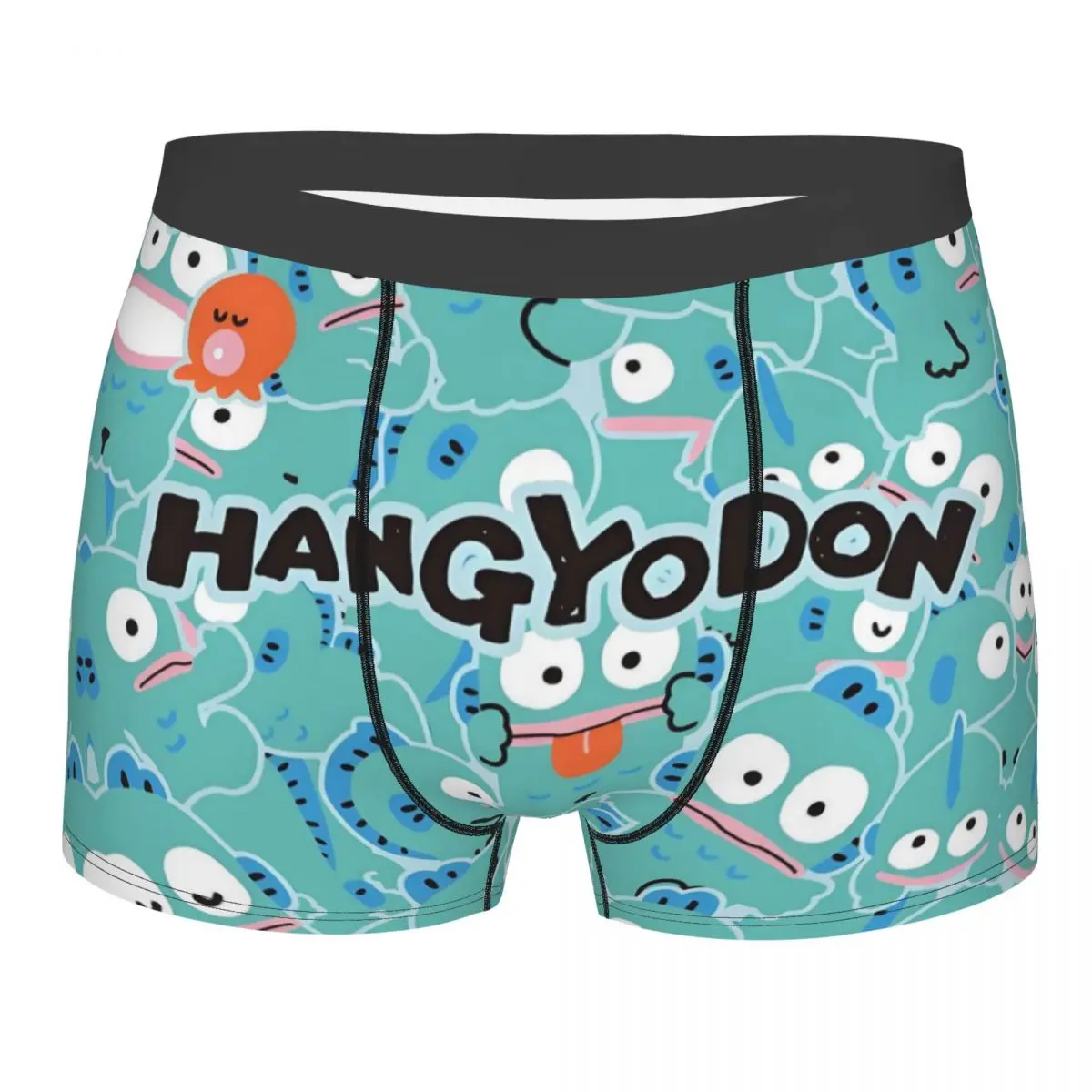 

Мужские боксеры Kawaii Hangyodon по индивидуальному заказу, классическое нижнее белье с 3D принтом и животными, трусы, эластичные трусы