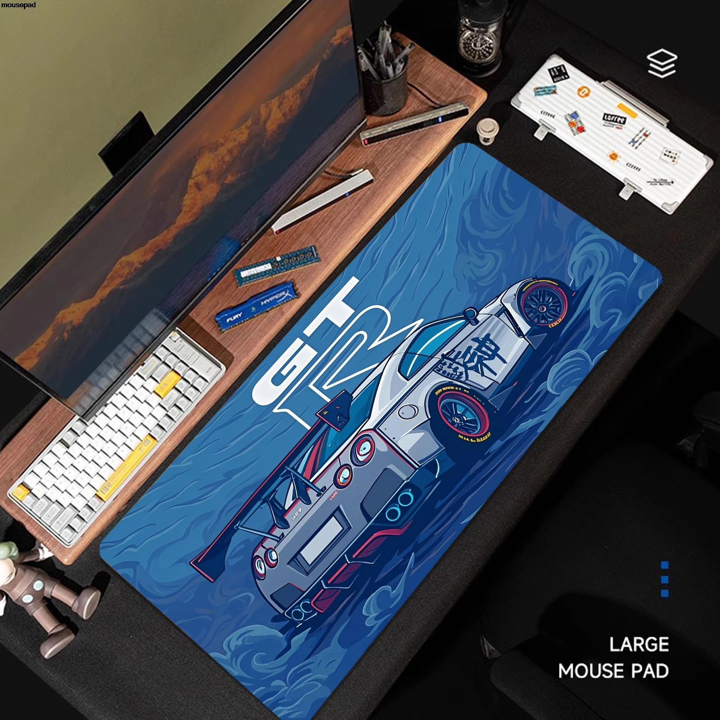 

Racing Car GTR Mouse Pad Computer Gamer Office Large Mousepad Gaming Keyboard Pads Deskmat Rubber Table Carpet XXL Mouse Mat