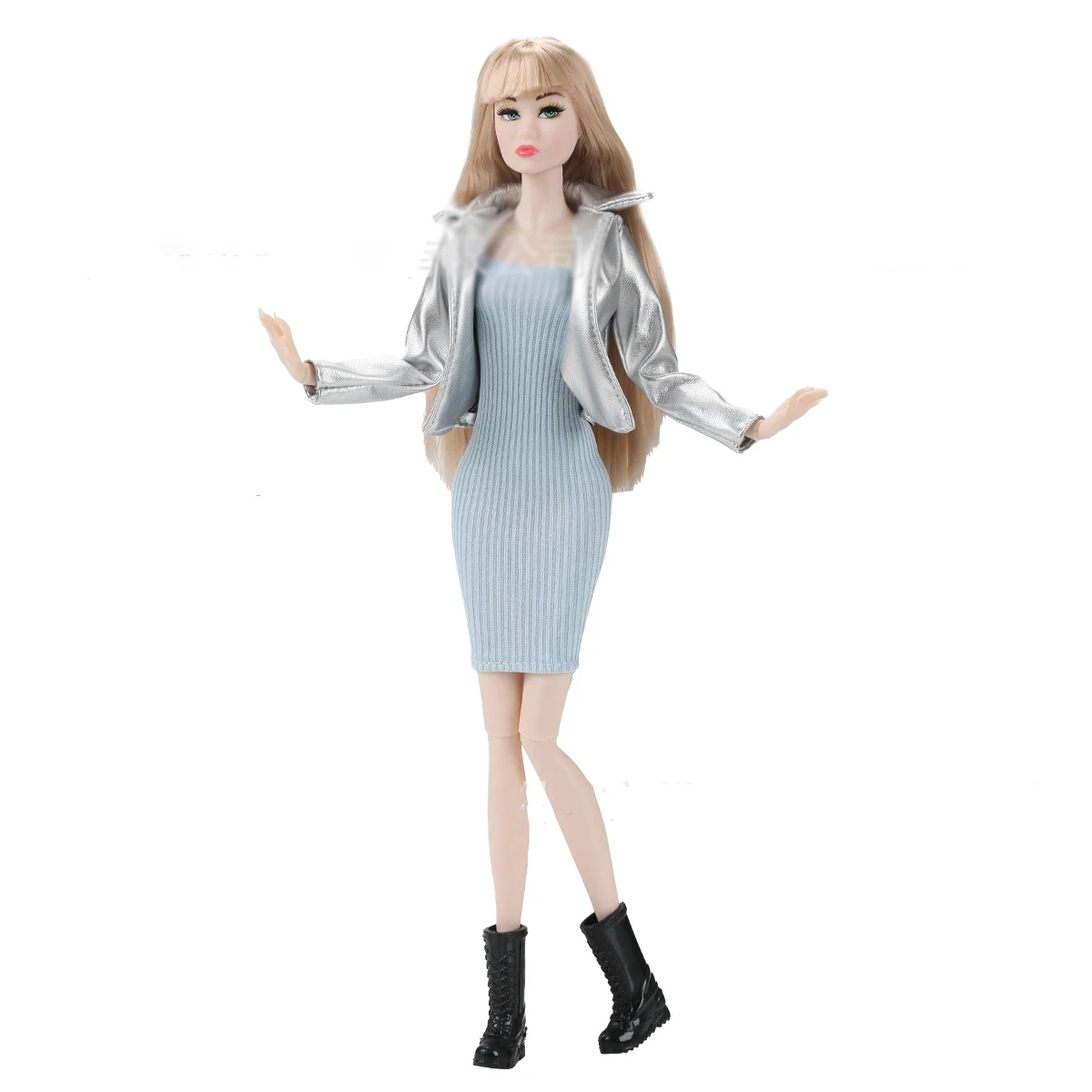 2025 جديد عارضة أزياء ملابس دمى لباس غير رسمي سترة جلدية معطف تنورة ل 1/6 BJD دمية الجينز بانت 30 سنتيمتر دمية فستان الملحقات
