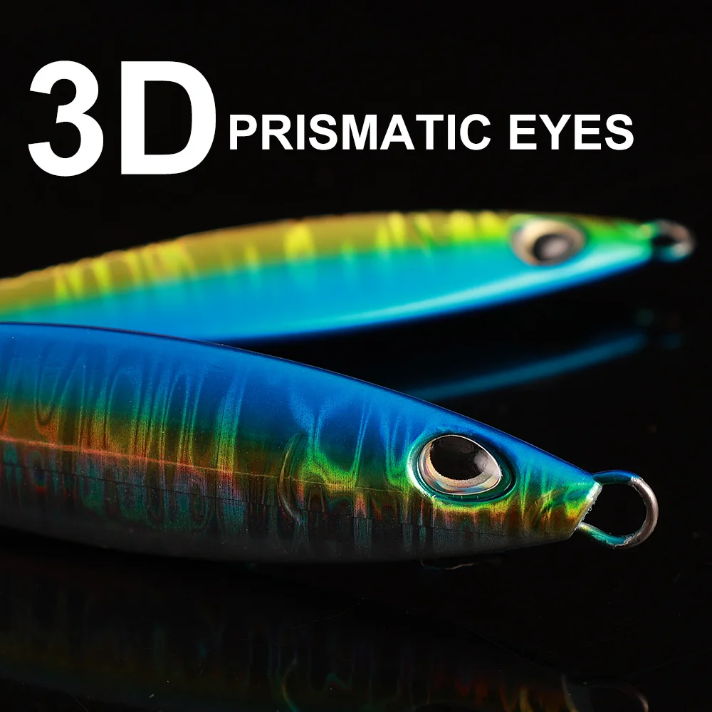 JIGGINGPRO Slow Pitch Jig 60g 80g 100g Sea Fishing Lure Glow Metal Jig Offshore Casting Jigging Lures Artificial Bait view 4