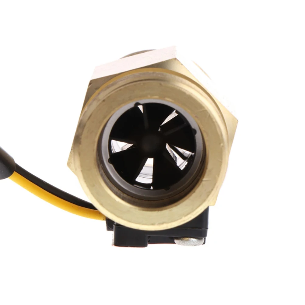 

4 Points Turbine Flow Meter Hall Effect Water Flow Sensor with Temperature Probe for Dispensers Vending Machines Purifiers