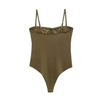 Zevity 2025 Women Sexy Spaghetti Strap Inner Style Beach Wear Bodysuits Ladies Soft Slim Swimsuit Playsuits Mujer Rompers LS9043 - Image 5