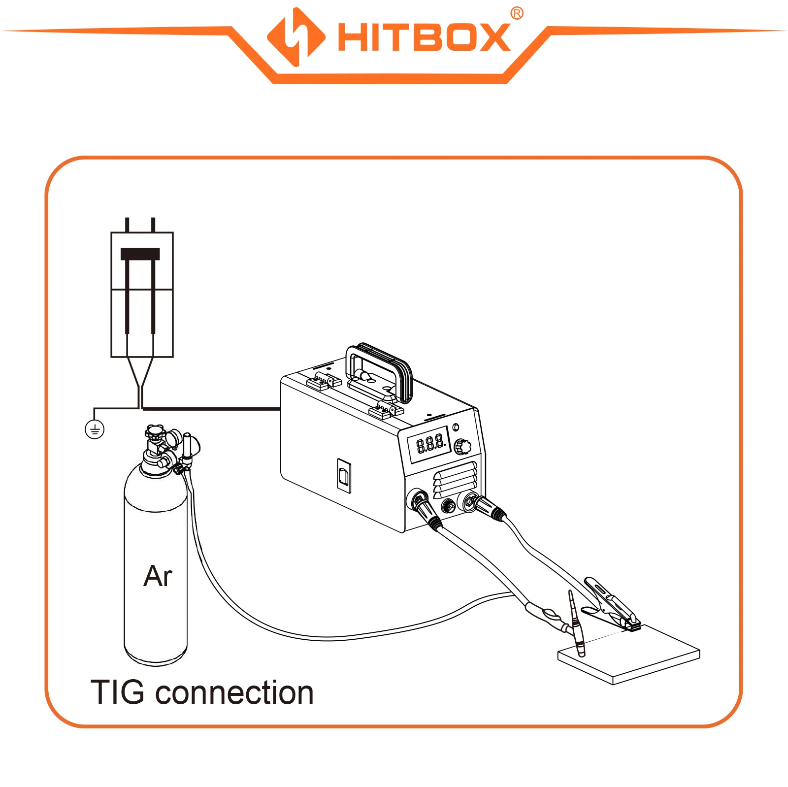 Imagem -05 - Hitbox-tig Gás Burner Soldagem Tocha ar Refrigerado Argon Gun Tools Wp17v Wp17v 13ft 4m 1025 mm Adaptador 140a 150 Amp Amp