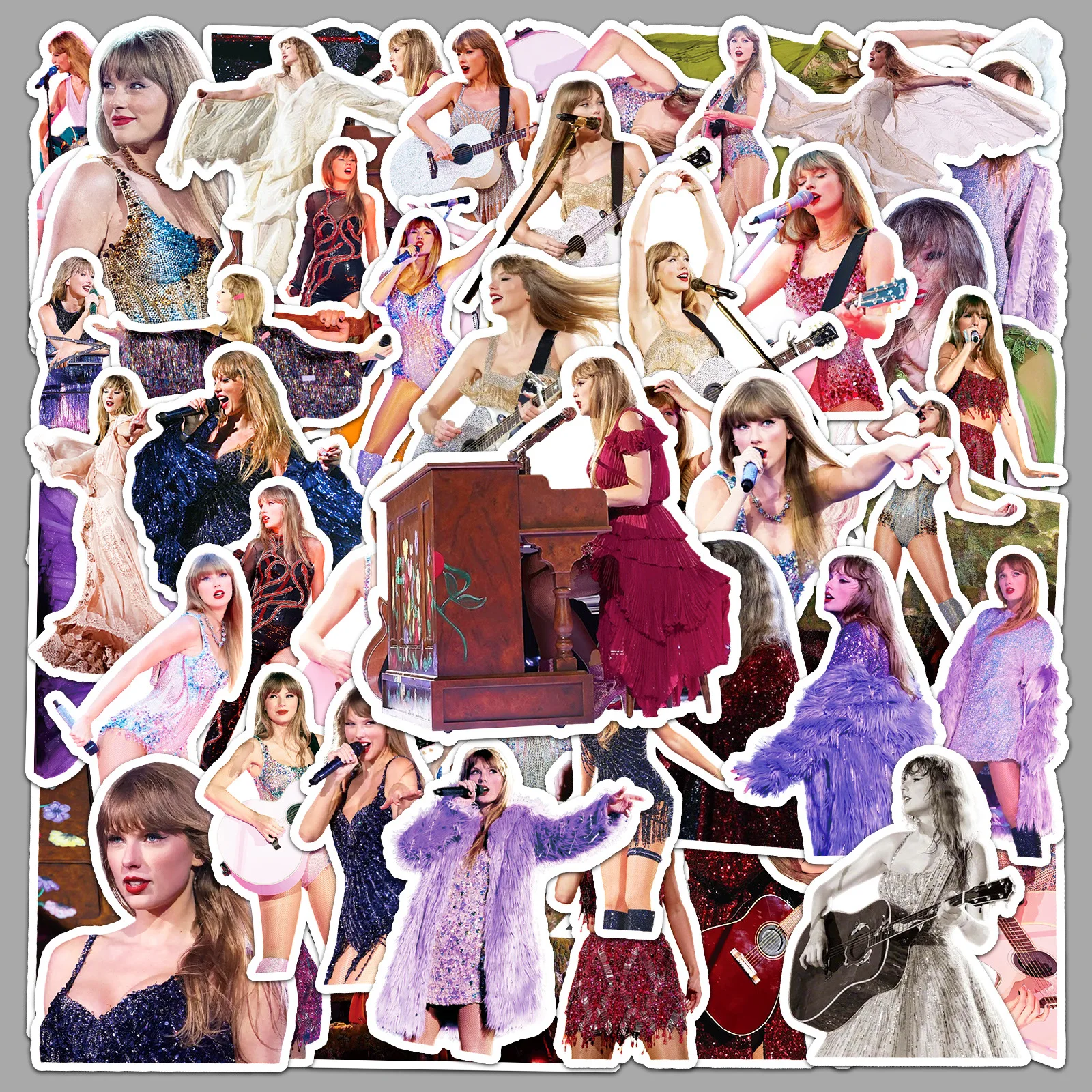 10/52PCS Cantante Taylor Concerto Graffiti Adesivi Decorazione Decalcomanie Giocattoli musicali Ventole Regalo FAI DA TE Tazza di Acqua Scatola di Cancelleria Scrapbook