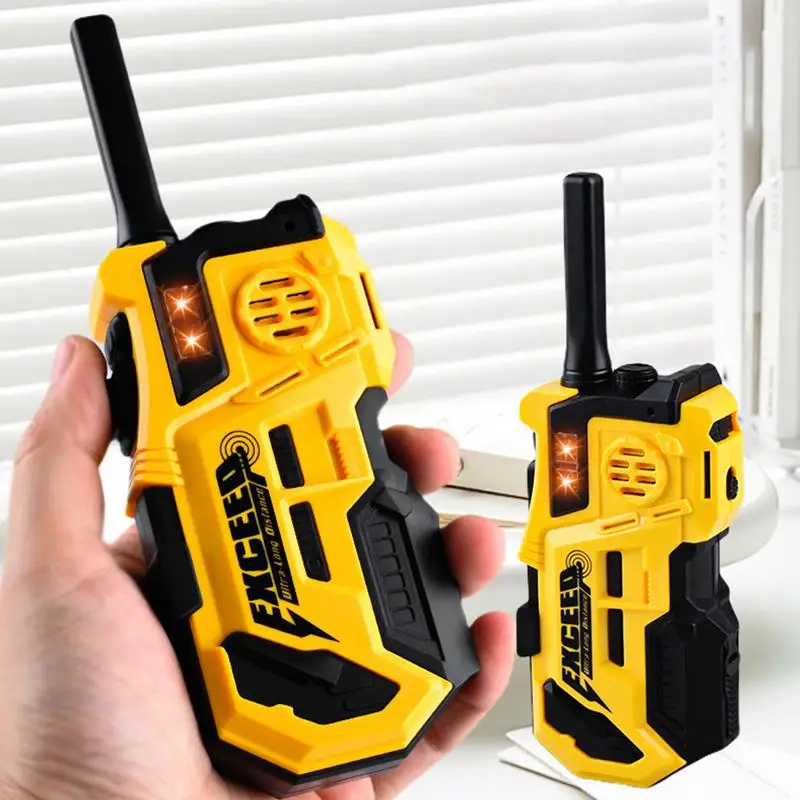 Kids Walkie Talkie Handheld Toy Walkie Talkies 2 Pcs Long Range Wireless Radio Toddler Toys Camping Games For Boys & Girls