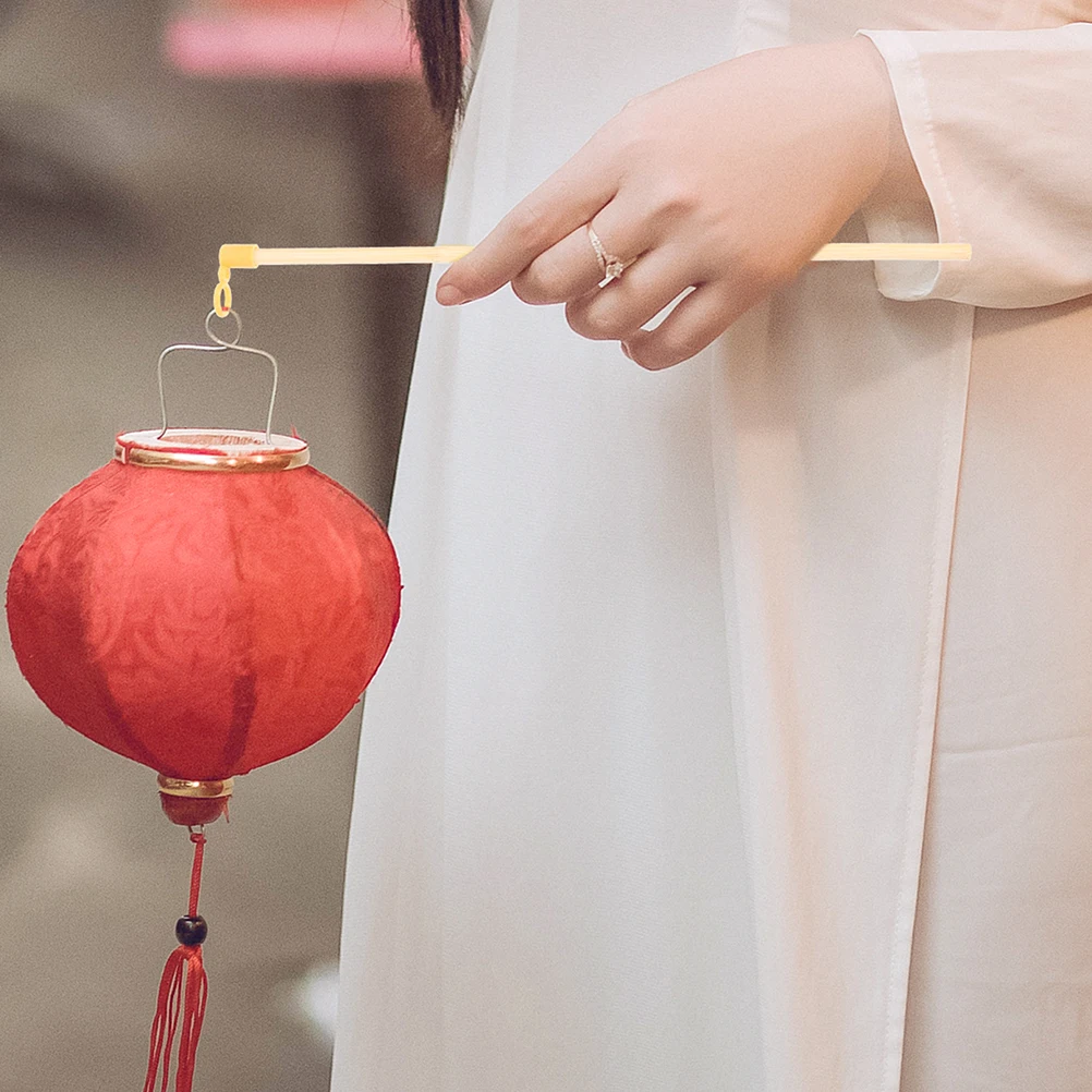 

40pcs Wooden Poles Traditional Handles For Kids Durable Lightweight Accessories Festival Crafts Bulk Pack Diy Sticks Handheld