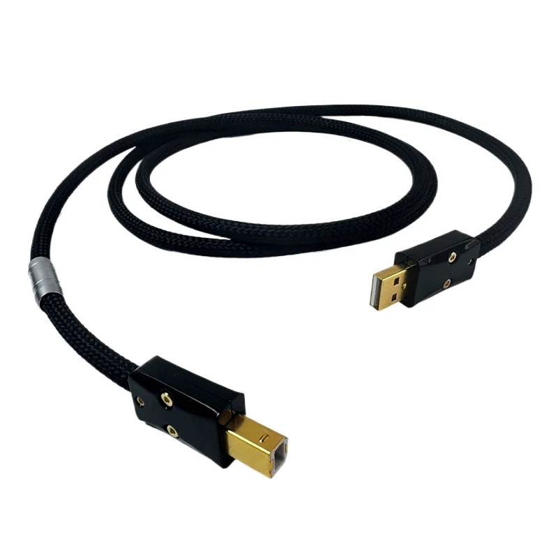 Cable OTG USB A a B Tipo C con blindaje 5N OCC, cable de audio HiFi, decodificador de datos, tarjeta de sonido DAC, cable de audio A-B
