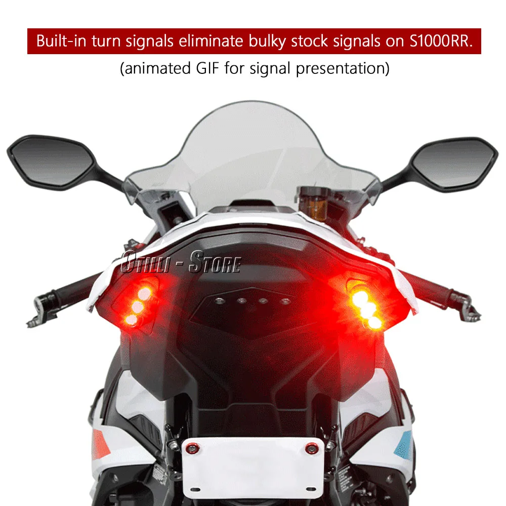 

S1000 RR Motorcycle In-Tail LED Integrated Tail Light For BMW S1000RR S 1000 RR S1000 RR 2023-2026 2025 LED Turn Signal Light