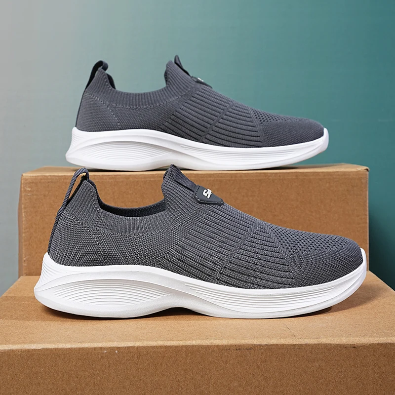 Outdoor Breathable Running Shoes Summer Women Men Sneakers for Hiking Travel Elderly shoes Mesh slip on Plus Size 36-48