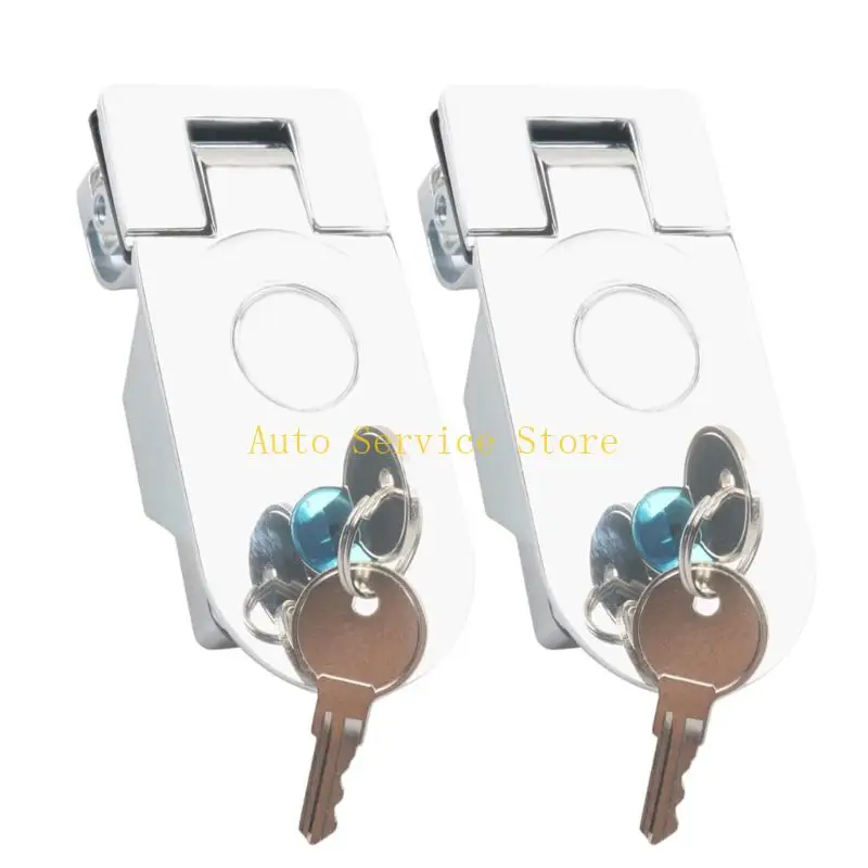 462A Recessed Compartment Door Lock Set, Push Button Keyed Pair for Trailer Baggage Doors, Access Panels and Storage