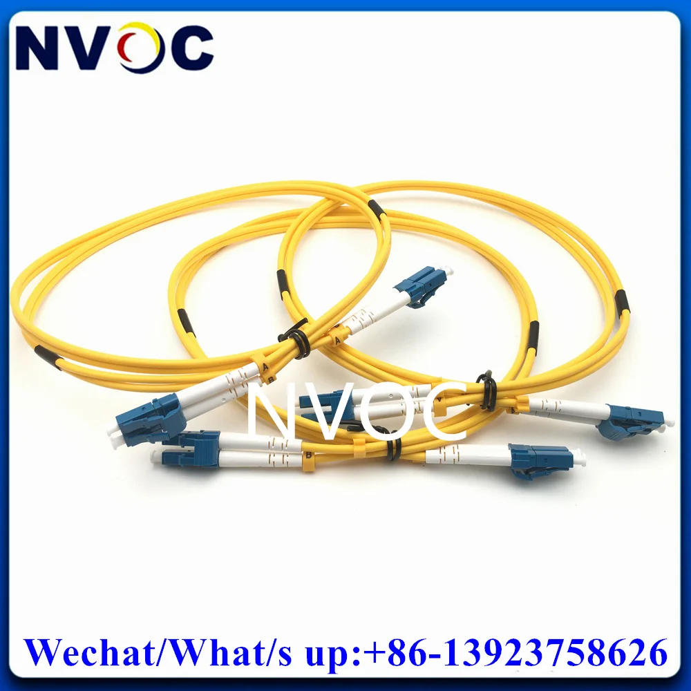 10Pcs Single Mode,G657A,Duplex,0.5/1/1.5M,3.0mm,LSZH,LC/UPC-LCUPC Fibre Optic Patch Cord,SM DX LC-LC 0.5M Fiber Jumper Connector