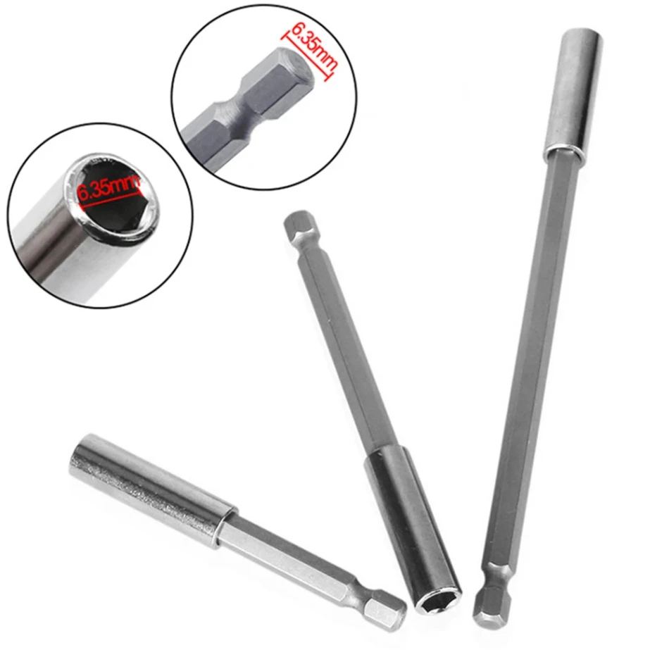 

60/100/150mm Hexagonal Shank Extension Connecting Rod 1/4 Quick Change Hexagonal Shank Extension Rod Screwdriver Joint Tool Set