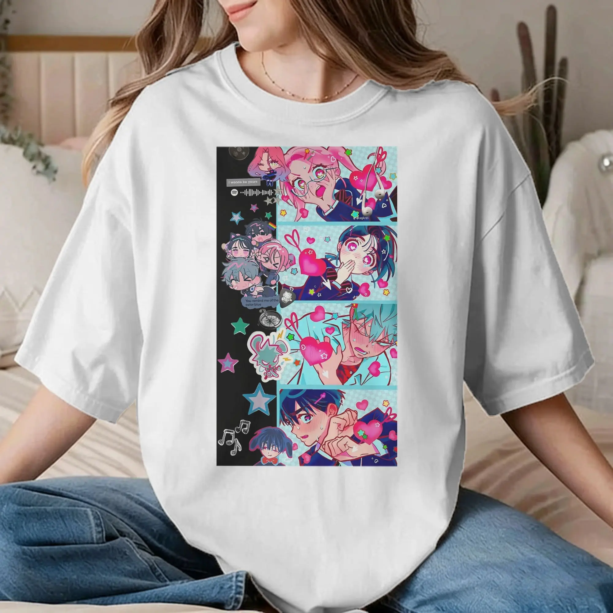 Alien Stage Anime Men Women T Shirt  Funny Tee Shirt Short Sleeve Round Neck T-Shirt 100% Cotton Original Tops