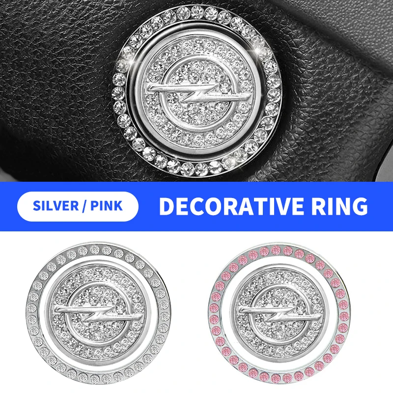 Car Bling One-Click Start Stop Engine Ignition Ring Sticker For Opel Astra Antara Vectra Vivaro Corsa C D Zafira Car Styling