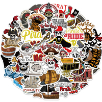 10/30/50pcs Vintage Pirate Skull Graffiti Stickers Cool Cartoon Gothic Style Decals Skateboard Phone Car Laptop Sticker Packing