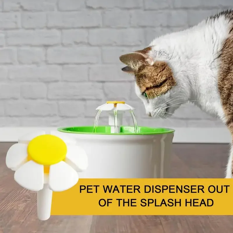 Cat Fountain Replacement Flower Nozzle Head For Dogs Round Cubic Stainless Steel Top Water Dispenser Pet Supplies