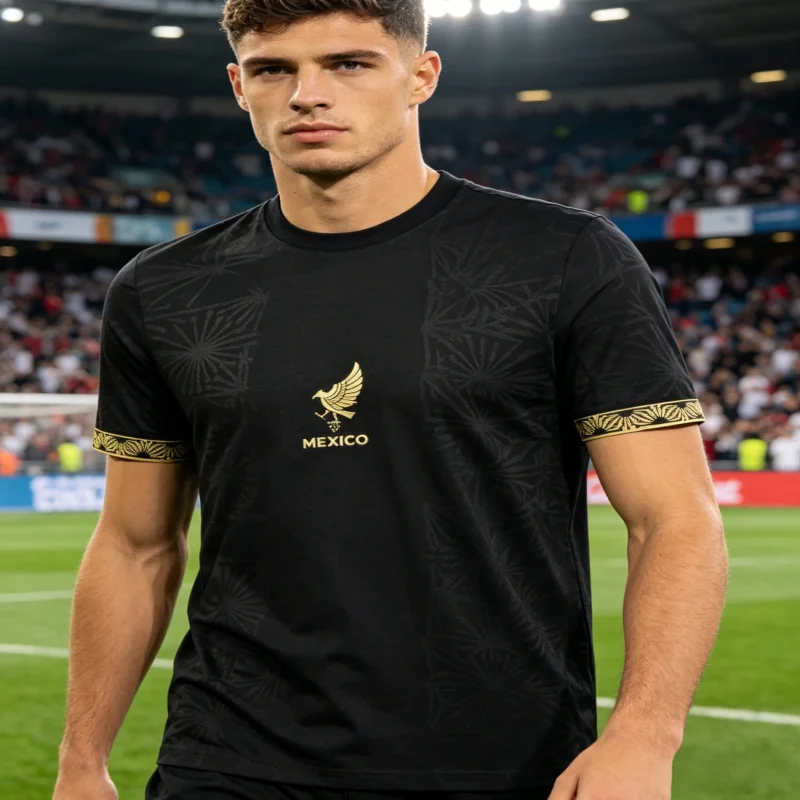 2026 Sommer Eltern-Kind Bestseller 3D-gedrucktes Mexikanisches Fußball-T-Shirt Outdoor-Sport Schnelltrocknend Atmungsaktive Familien-Kinder-Tees