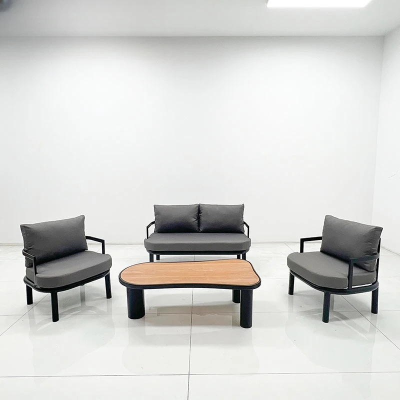 

Outdoor sofa combination Leisure courtyard Garden Outdoor hotel Nordic style single double sofa furniture combination