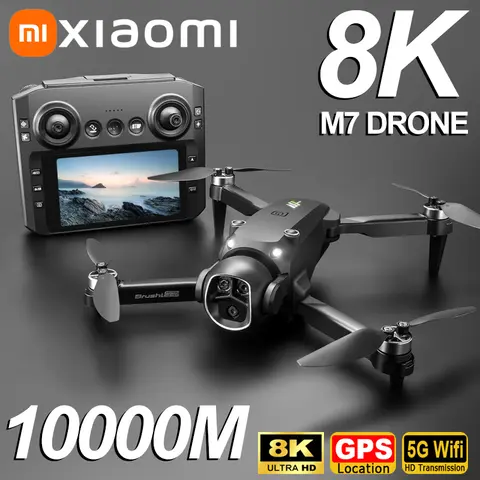 Xiaomi M7 GPS Drone 8K  Aerial HD Dual Camera Intelligent Opstacle Avoidance Brushless Power Screen Remote Control GPS Drone