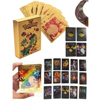 55Pokemon Pocket Monsters Cards Gold Silver Black Gold Foil Cards Rare Cards Collection Hobbies Card Games Children's Toys Gifts