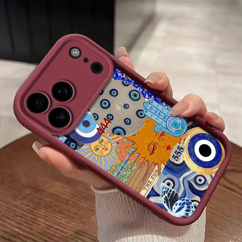 444 Böses Auge Spiritualität Silikonhülle für iPhone 16 13 11 17 Pro Max Hüllen iPhone 12 ProMax 14 15 Plus 8 XS Stoßfeste Hülle – Detail 6