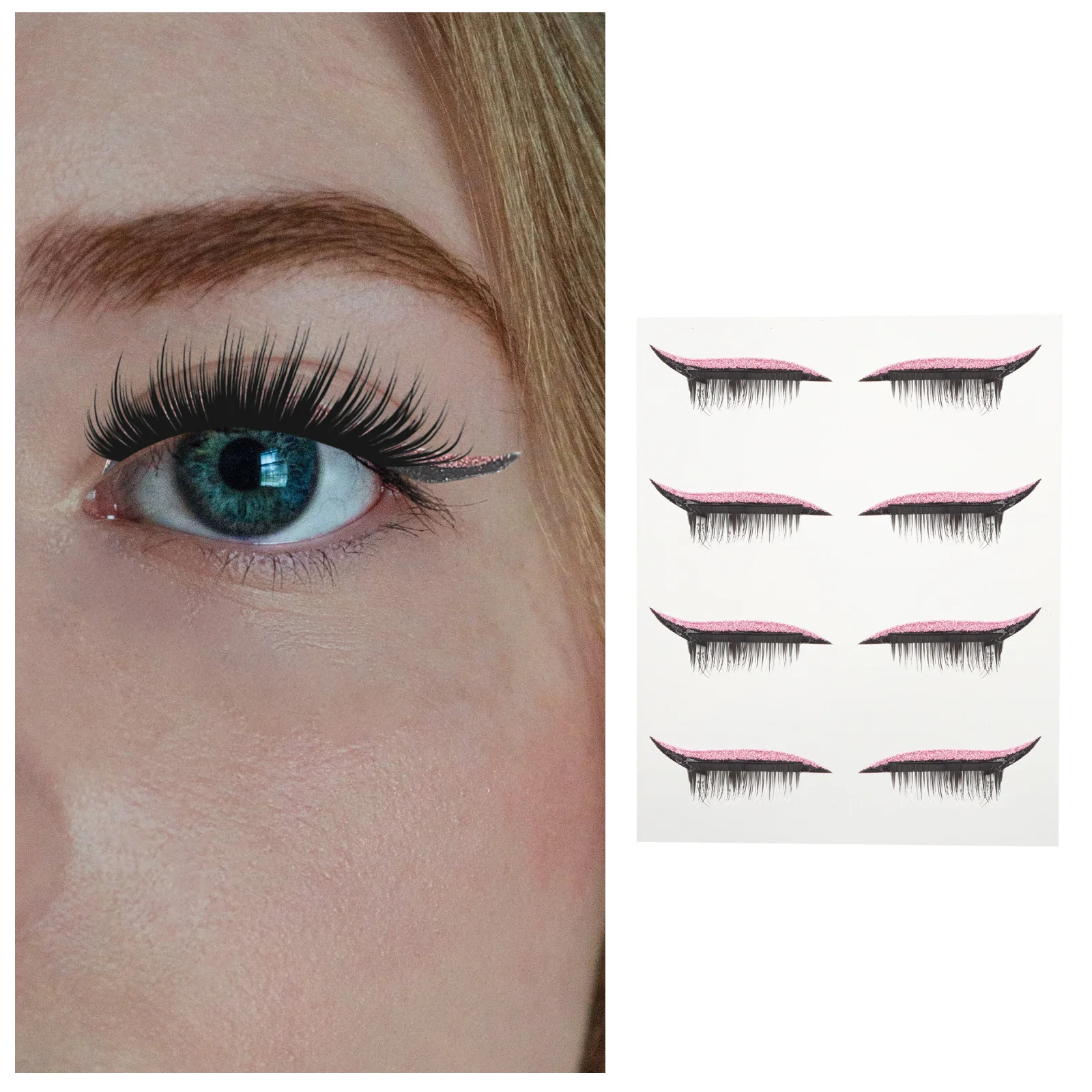 4 paia di adesivi per eyeliner impermeabili, nastro adesivo per linea occhi, per trucco quotidiano, cosplay, festival, regalo, decalcomania per eyeliner