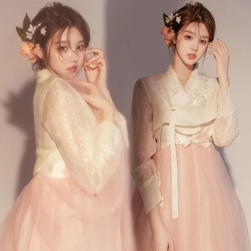 

Traditional Korean Clothing Women New Korean Princess Palace Costume Female Wedding Dress Hanbok Dress Daily Performance Clothes