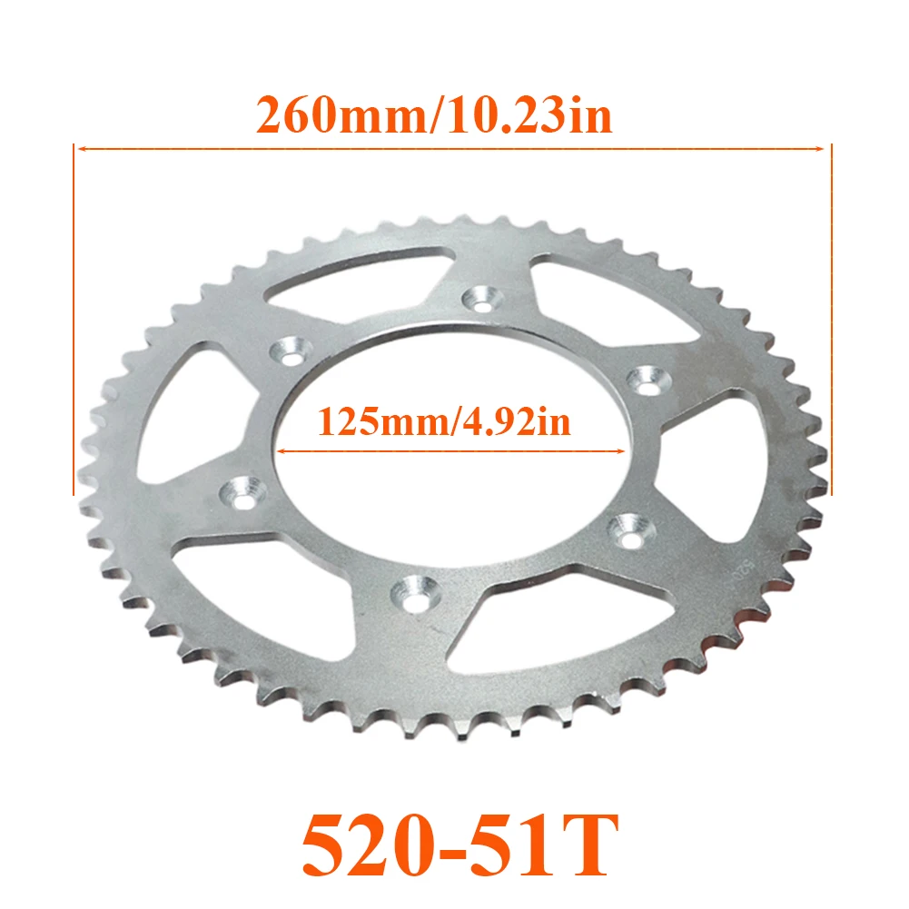 520 51T Motorcycle Rear Chain Sprocket for HONDA CRF230 CRF230F 2003-2018 CRF 230 Gear Staring Wheels